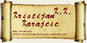 Kristijan Karajčić vizit kartica